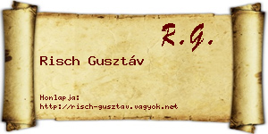 Risch Gusztáv névjegykártya