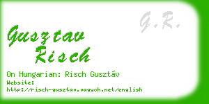 gusztav risch business card